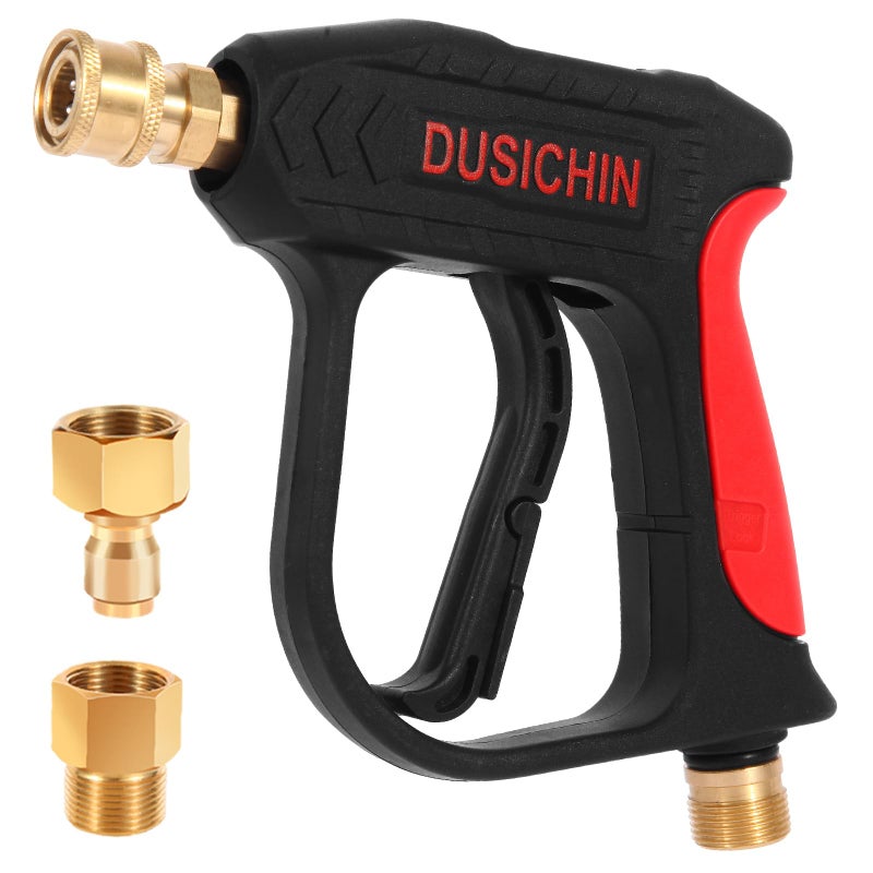 DUSICHIN DUS-022 Short Wand High Pressure Washer Gun 3000 PSI for Pressure Power Washers Black - Image 1